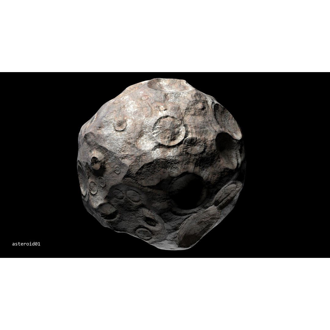 Asteroids 3D Model – Low Poly Bundle with PBR Textures, FBX, OBJ - View 7