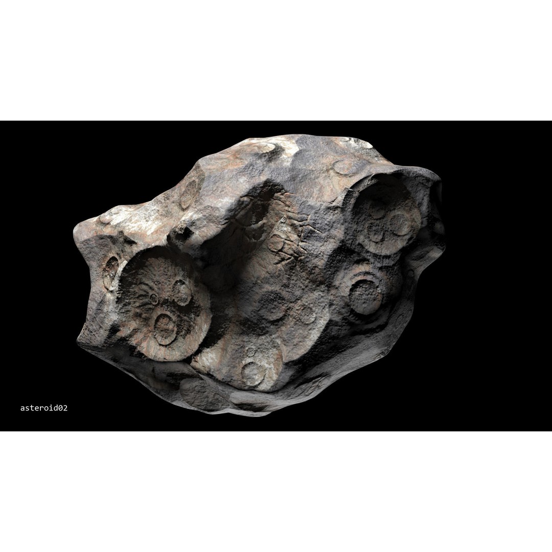 Asteroids 3D Model – Low Poly Bundle with PBR Textures, FBX, OBJ - View 9
