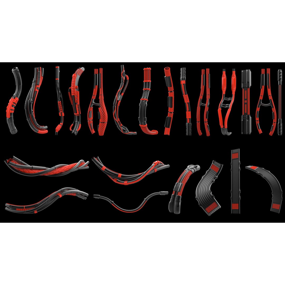 Cables and Wires 3D Model – PBR Game-Ready Asset, FBX - View 3