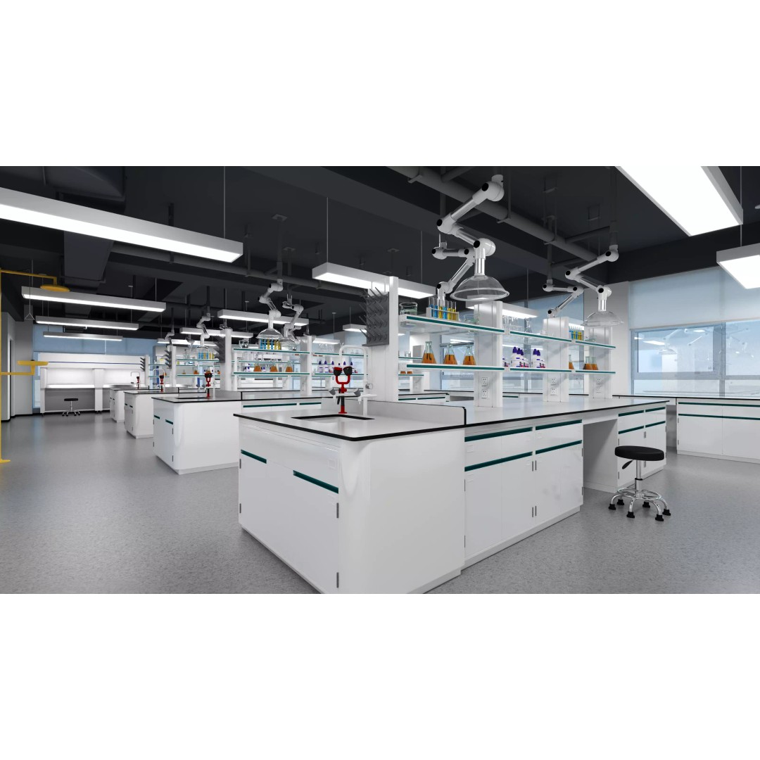 Laboratory 3D Model – Contemporary Interior with Tables and Chairs - View 2