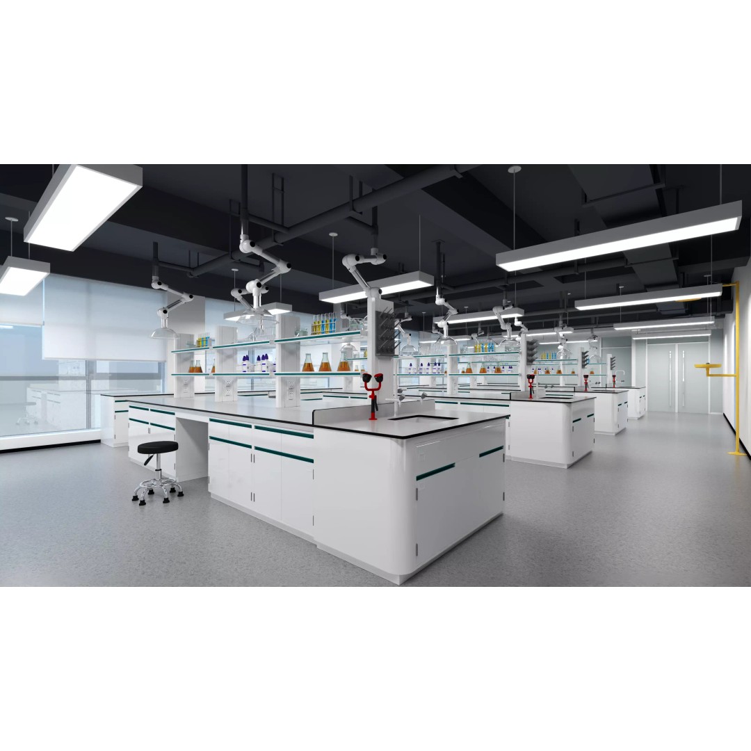Laboratory 3D Model – Contemporary Interior with Tables and Chairs - View 4