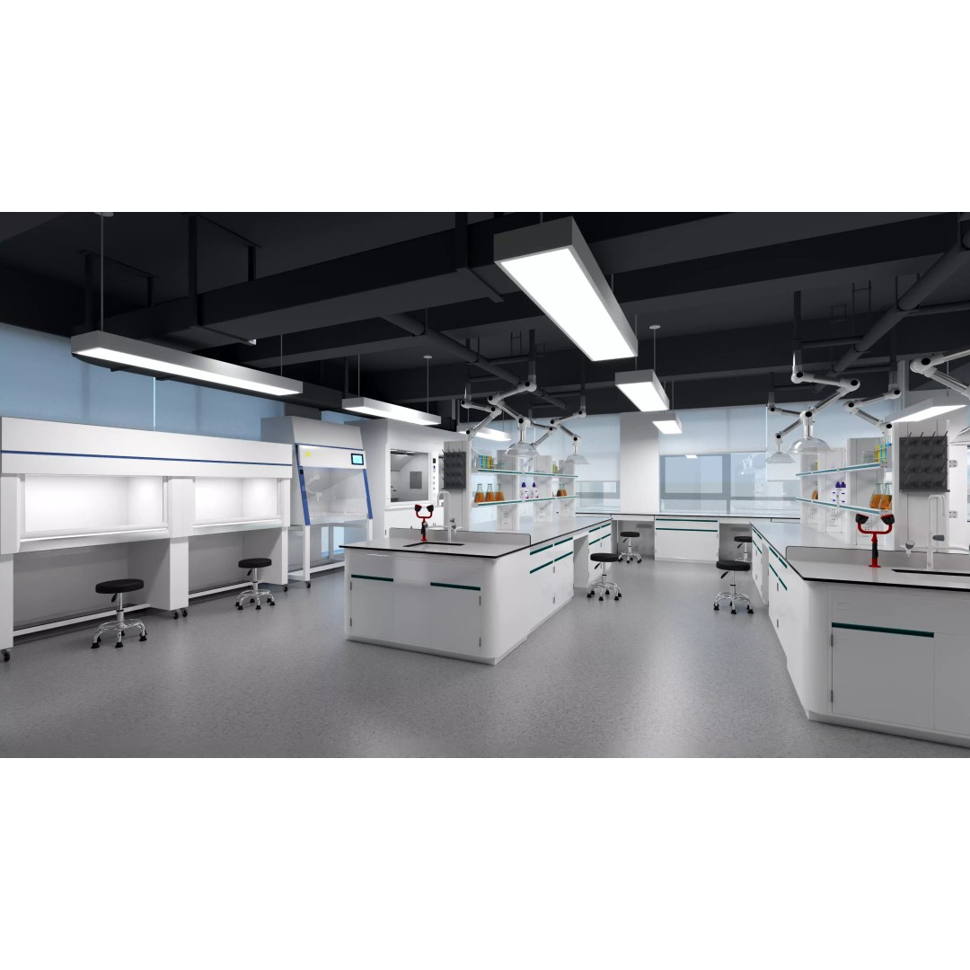 Laboratory 3D Model – Contemporary Interior with Tables and Chairs - View 5