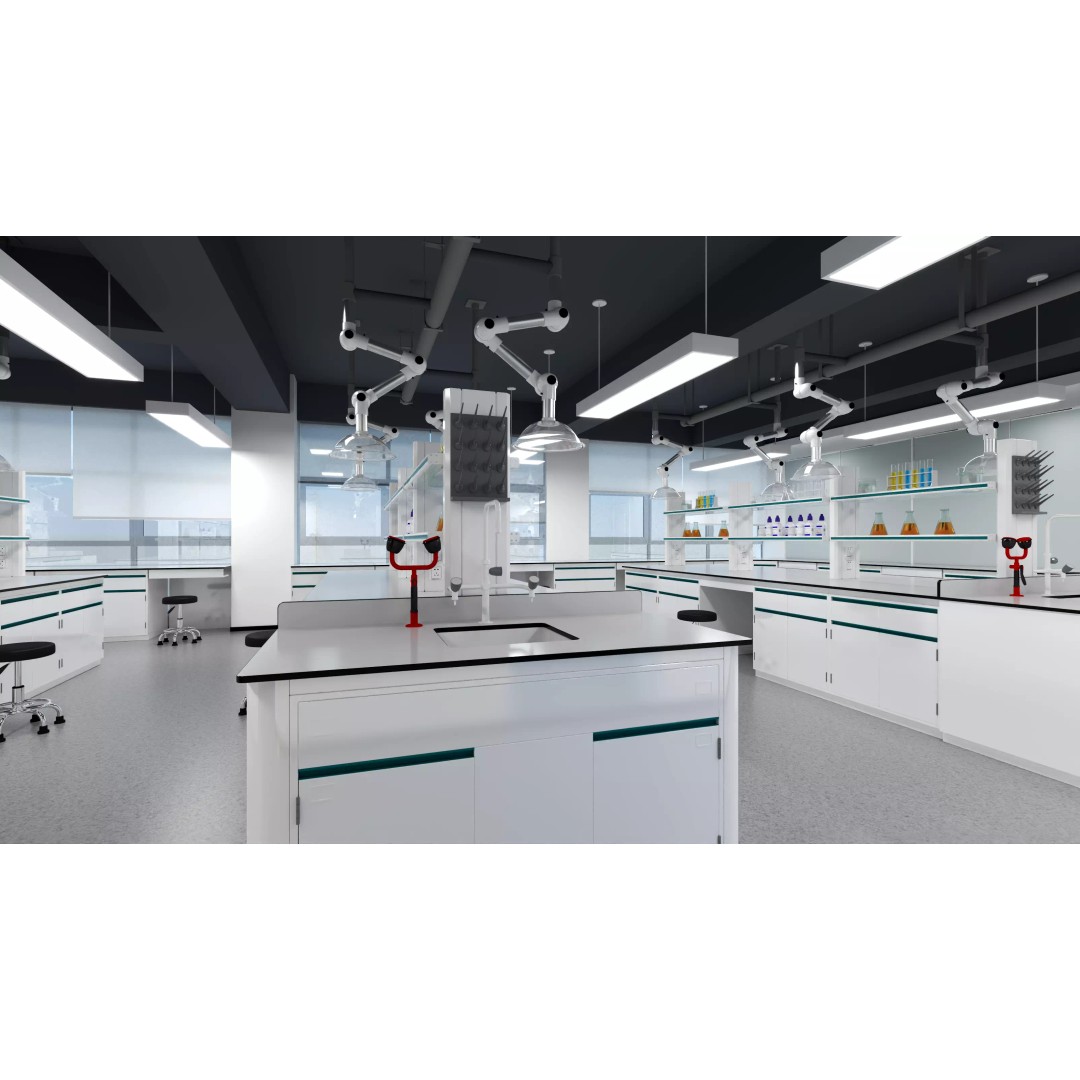 Laboratory 3D Model – Contemporary Interior with Tables and Chairs - View 6