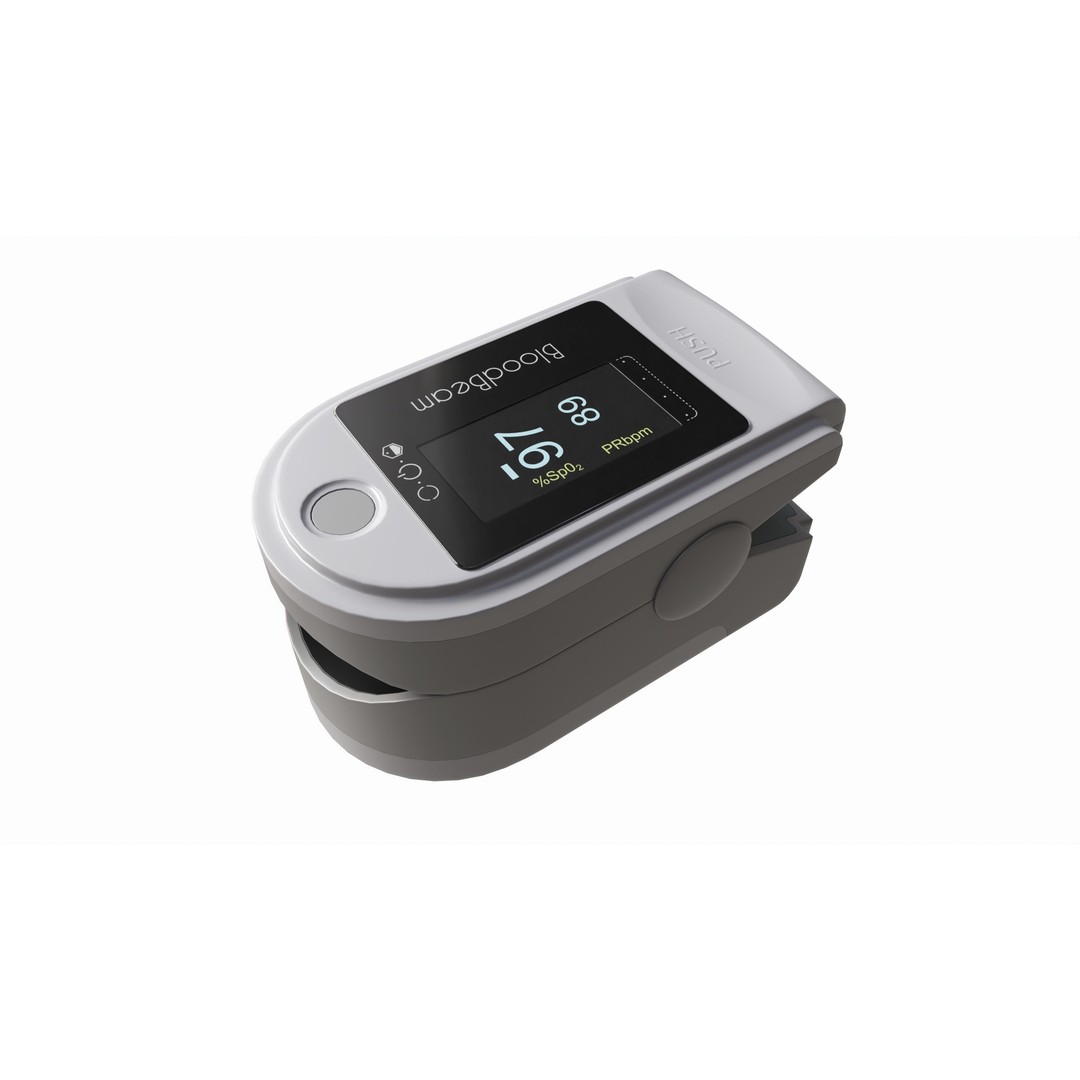 Fingertip Pulse Oximeter 3D Model – High Quality PBR Medical Asset, FBX - View 3