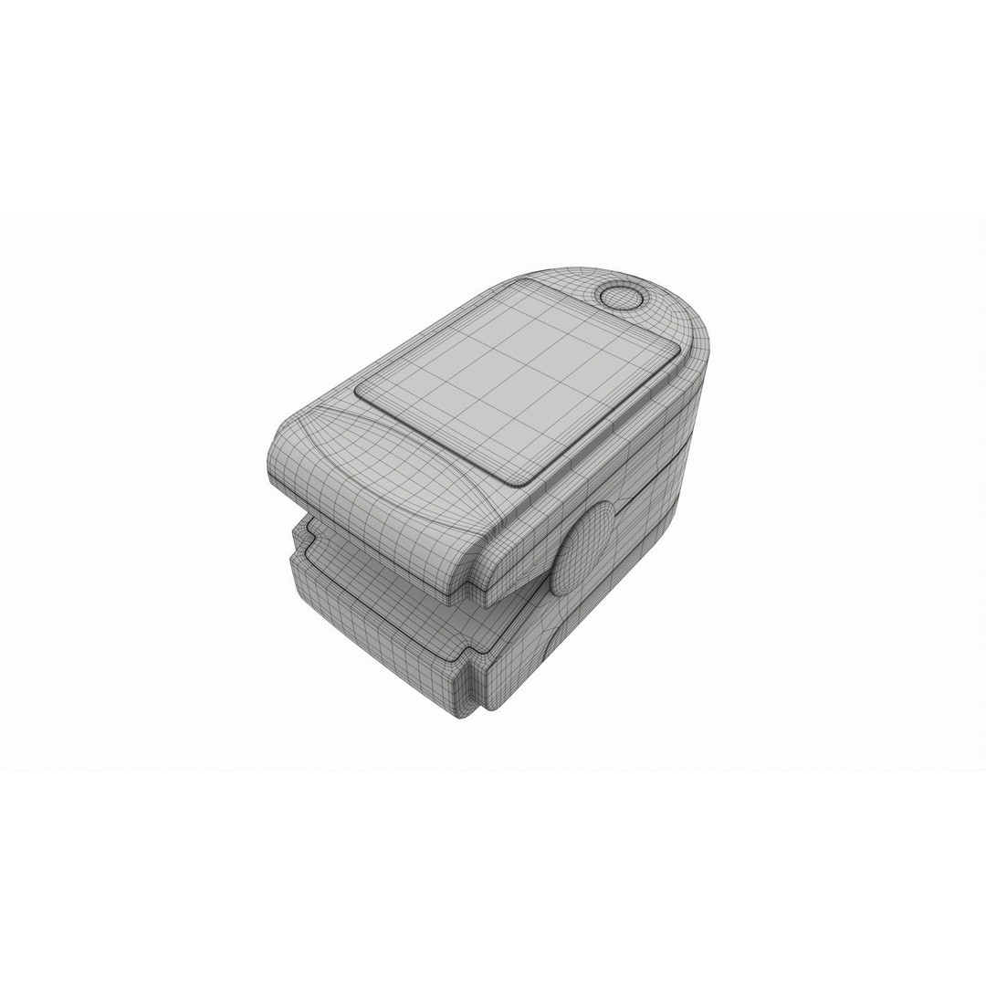 Fingertip Pulse Oximeter 3D Model – High Quality PBR Medical Asset, FBX - View 8