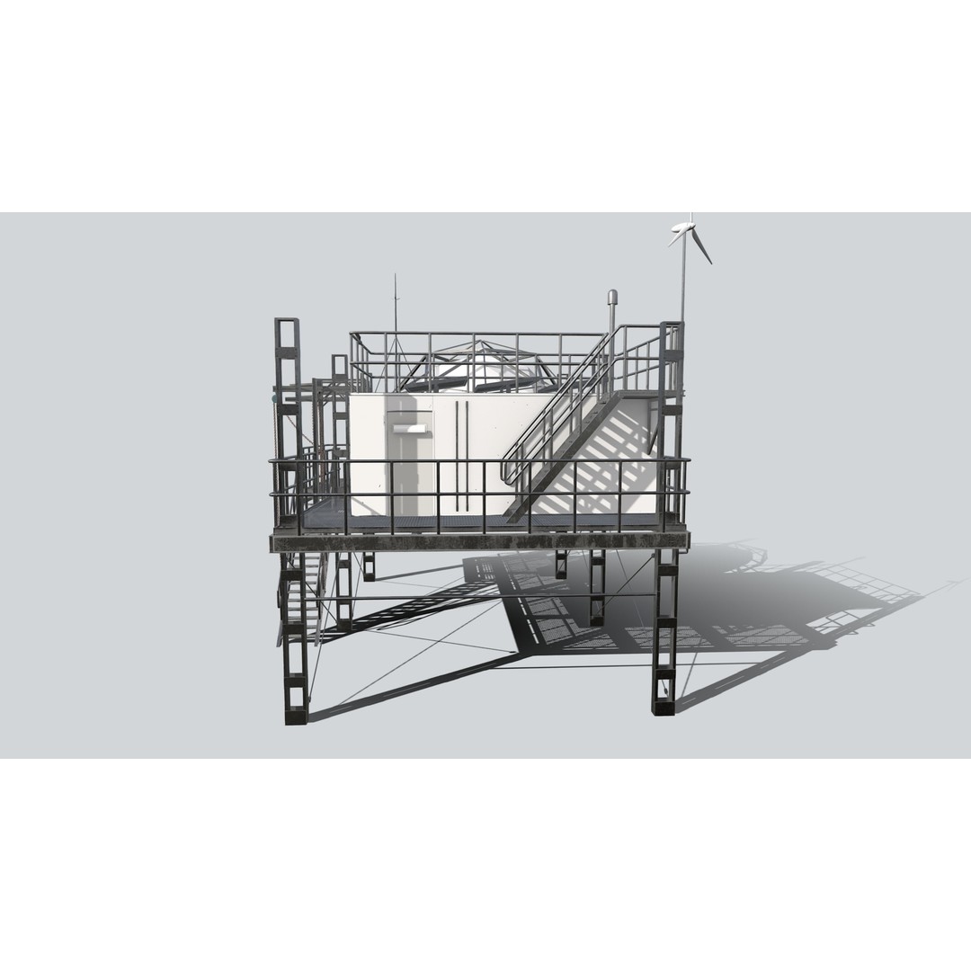 Research Station 3D Model – Low Poly PBR Game Asset, FBX - View 11