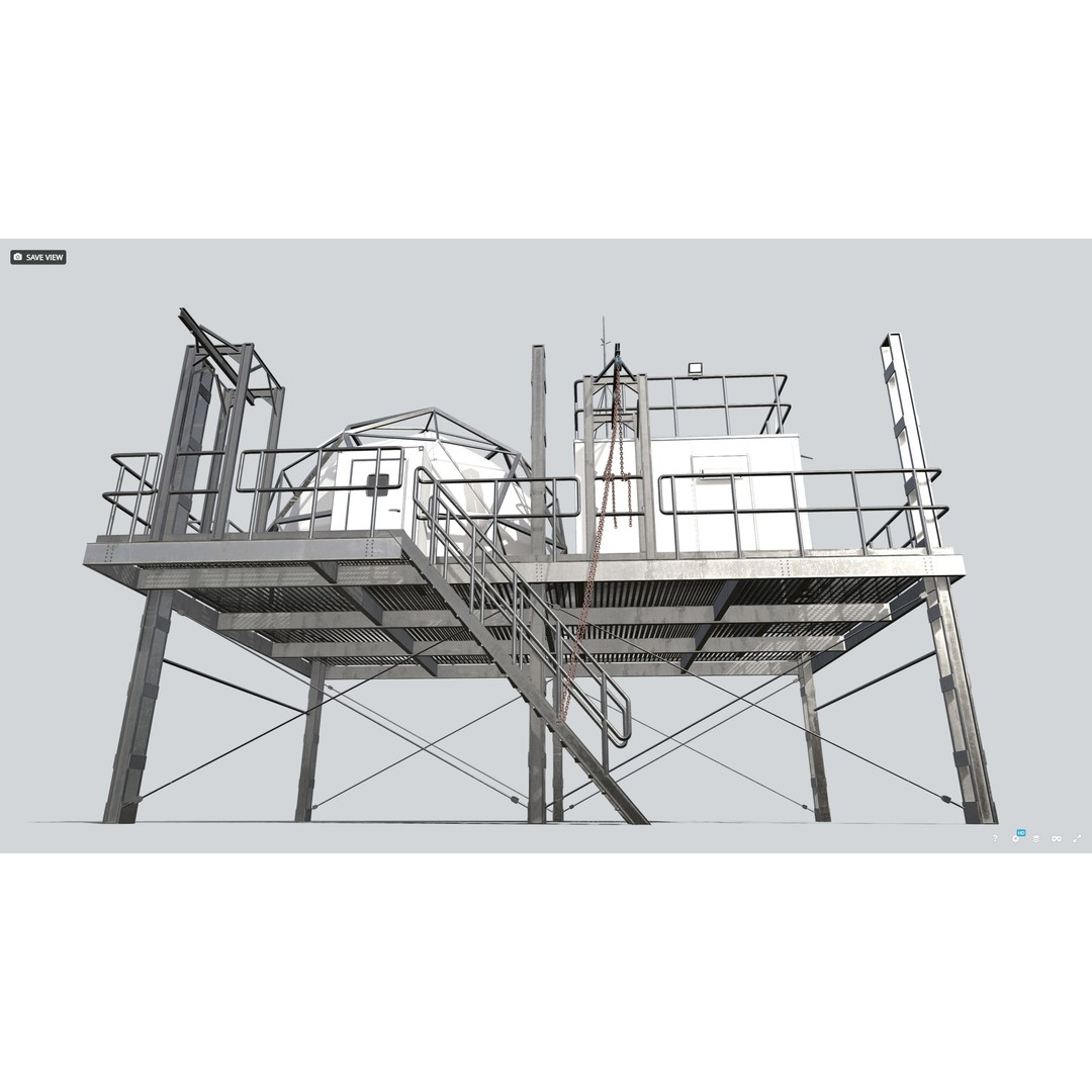 Research Station 3D Model – Low Poly PBR Game Asset, FBX - View 12