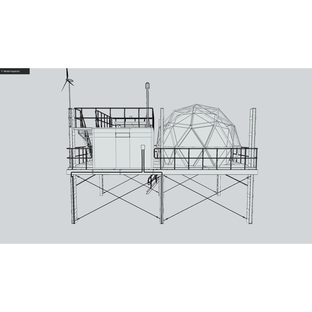 Research Station 3D Model – Low Poly PBR Game Asset, FBX - View 13