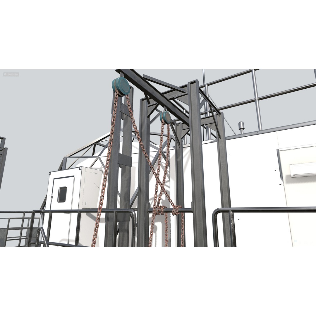 Research Station 3D Model – Low Poly PBR Game Asset, FBX - View 5