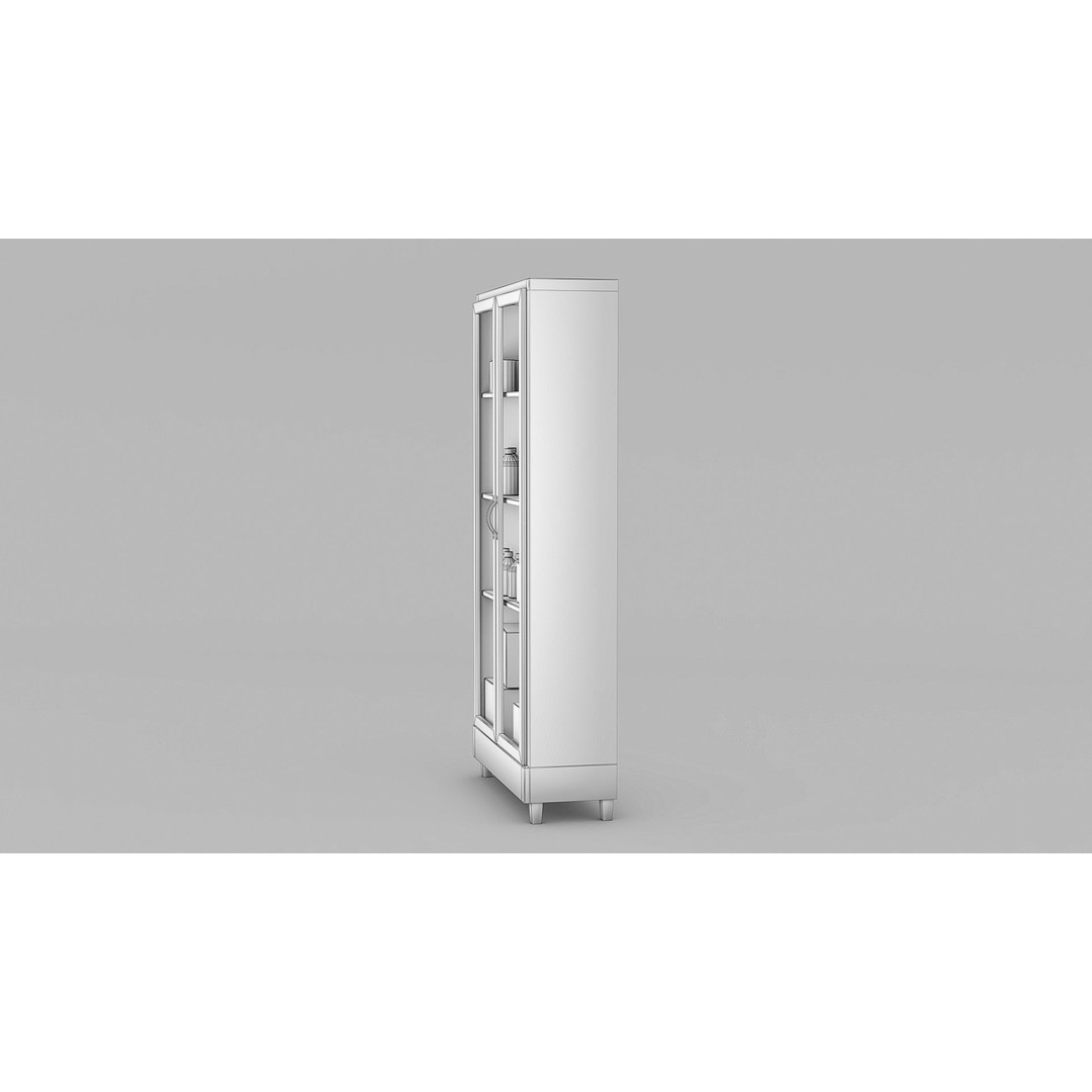 Medicines Hospital Cupboard 3D Model – Low Poly Game Asset, FBX - View 5