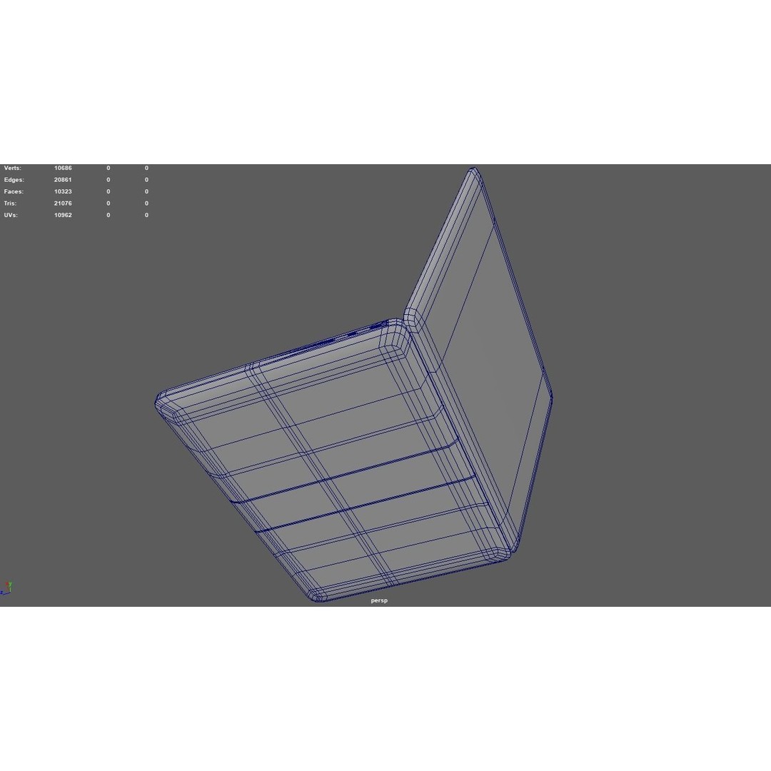 Apple MacBook 3D Model – Low Poly Game Asset, FBX, OBJ, Blender - View 13