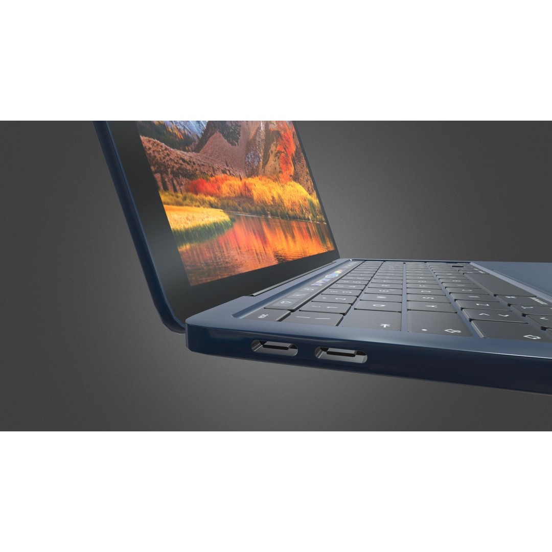 Apple MacBook 3D Model – Low Poly Game Asset, FBX, OBJ, Blender - View 7