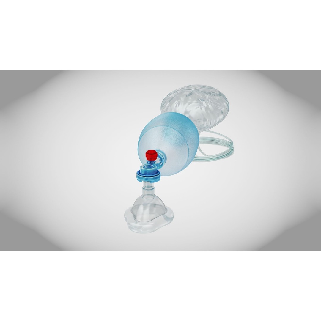 Ambu Bag 3D Model – Low Poly Medical Asset, FBX, PBR Textures - View 10