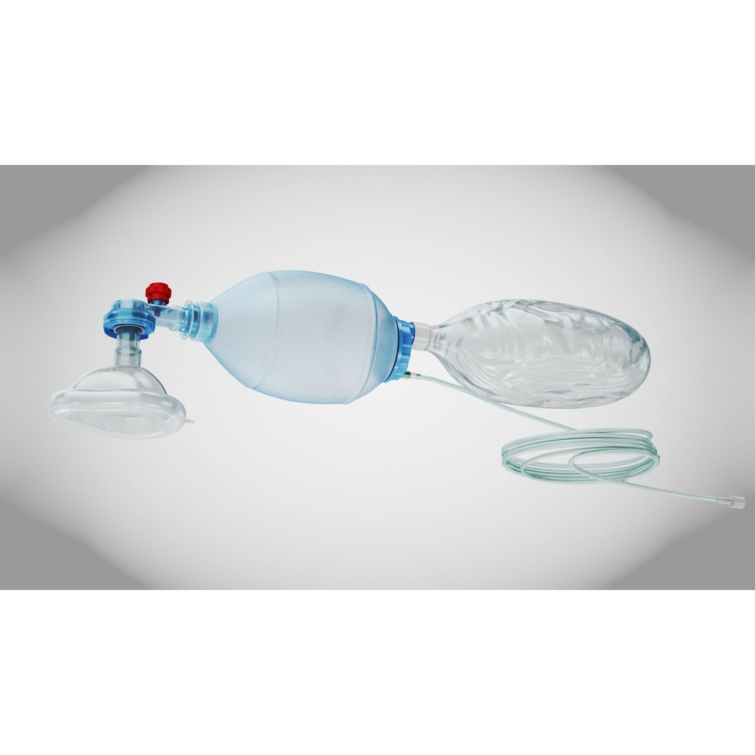 Ambu Bag 3D Model – Low Poly Medical Asset, FBX, PBR Textures - View 13