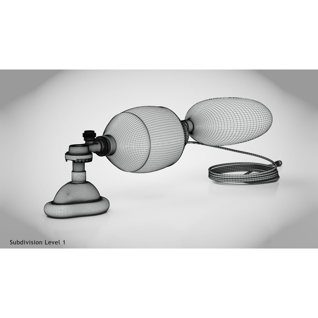 Ambu Bag 3D Model – Low Poly Medical Asset, FBX, PBR Textures - View 16