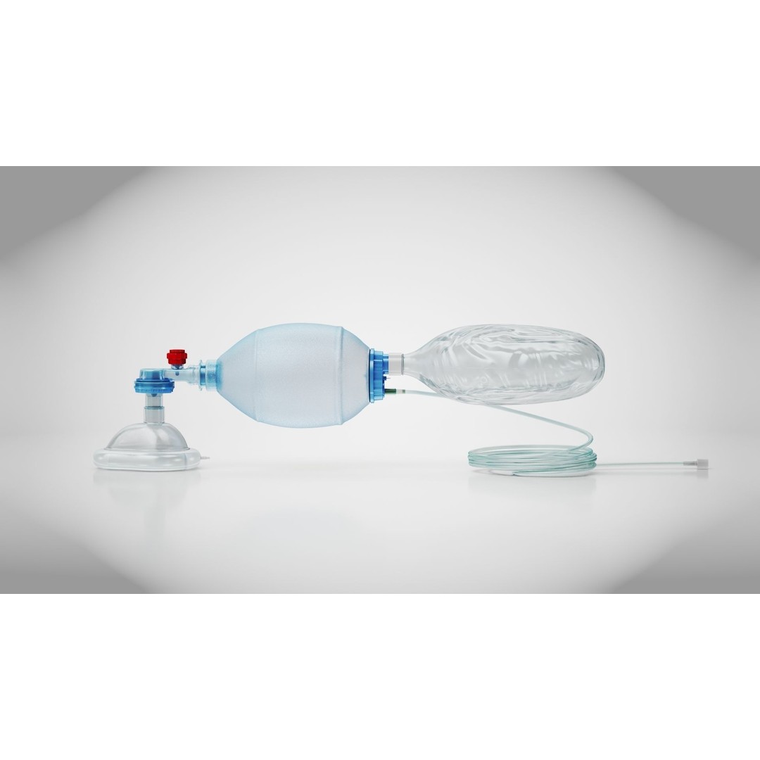 Ambu Bag 3D Model – Low Poly Medical Asset, FBX, PBR Textures - View 3