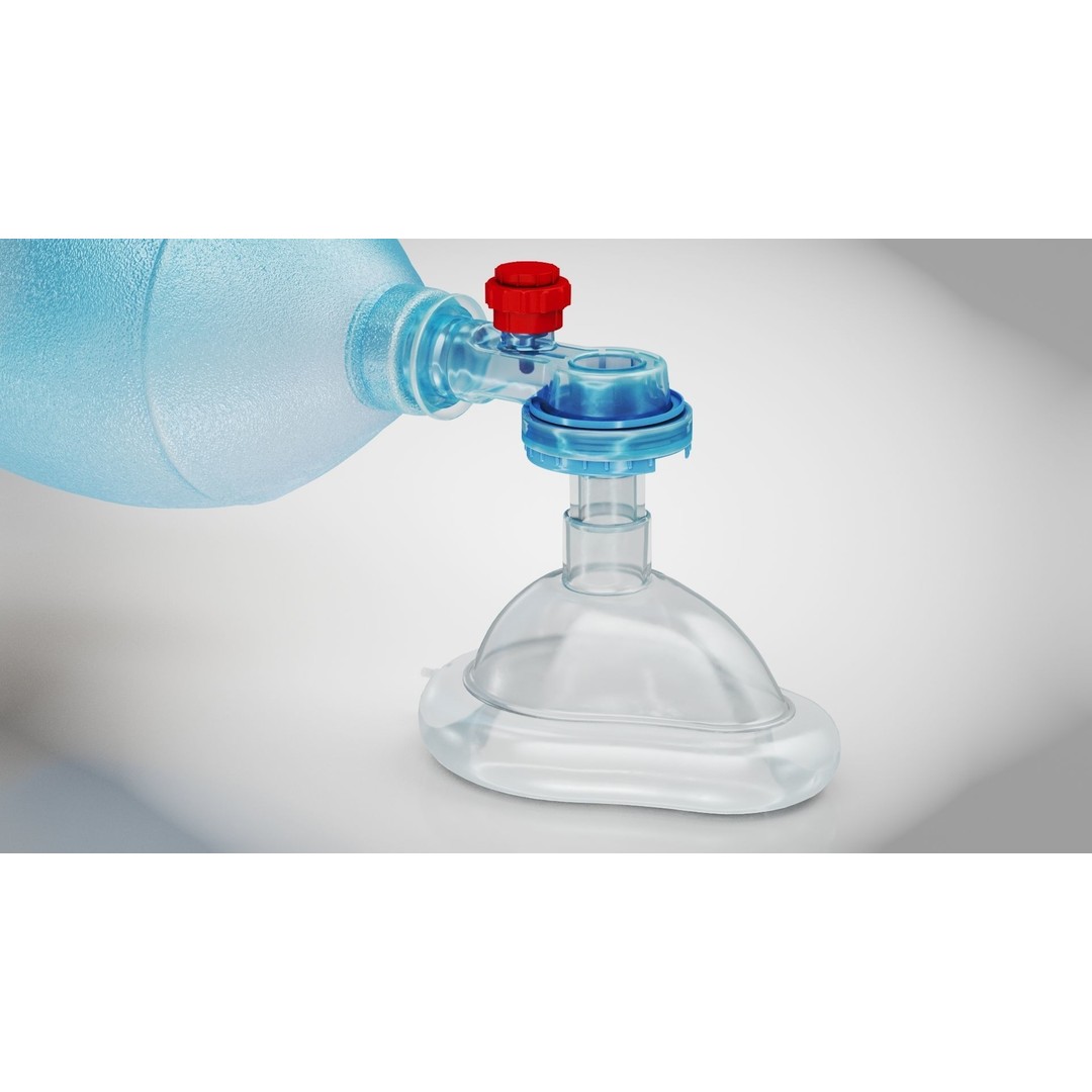 Ambu Bag 3D Model – Low Poly Medical Asset, FBX, PBR Textures - View 4