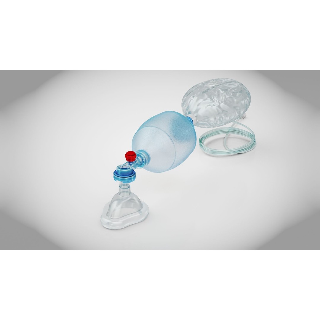 Ambu Bag 3D Model – Low Poly Medical Asset, FBX, PBR Textures - View 5
