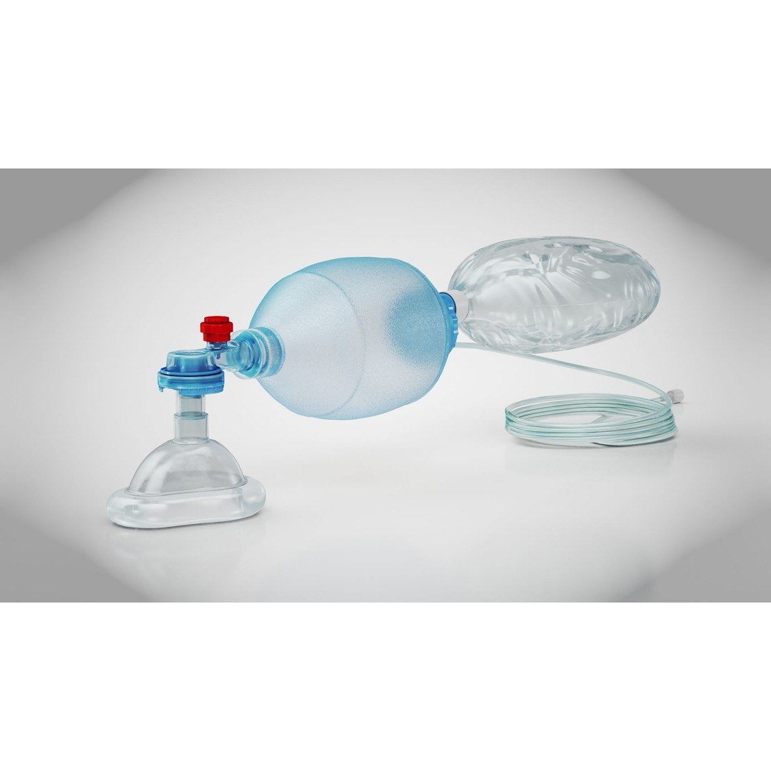Ambu Bag 3D Model – Low Poly Medical Asset, FBX, PBR Textures - View 6