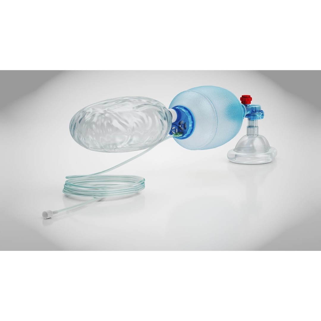Ambu Bag 3D Model – Low Poly Medical Asset, FBX, PBR Textures - View 7