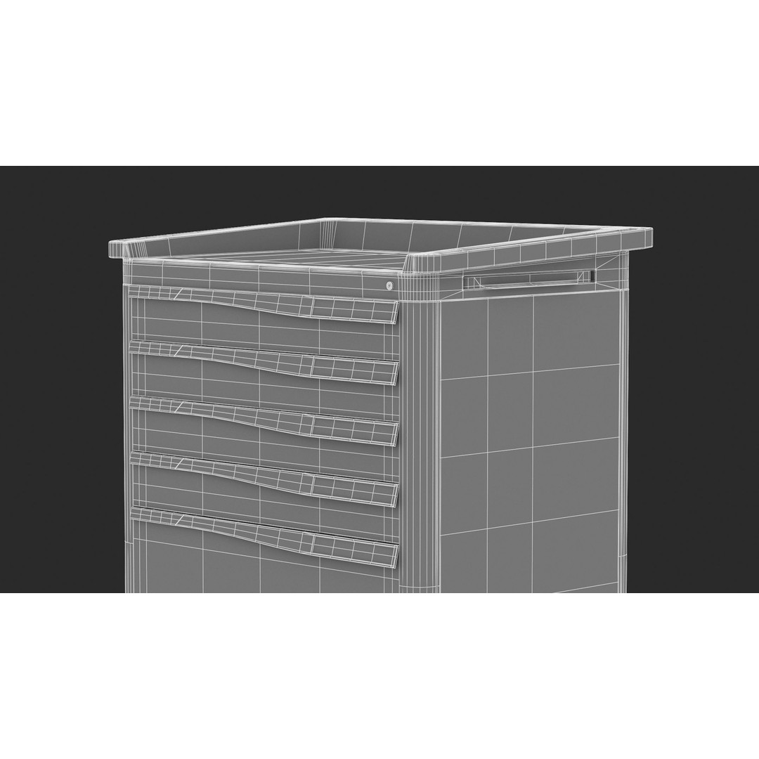 Medical Cart 3D Model – Realistic PBR Asset for Game and Archviz