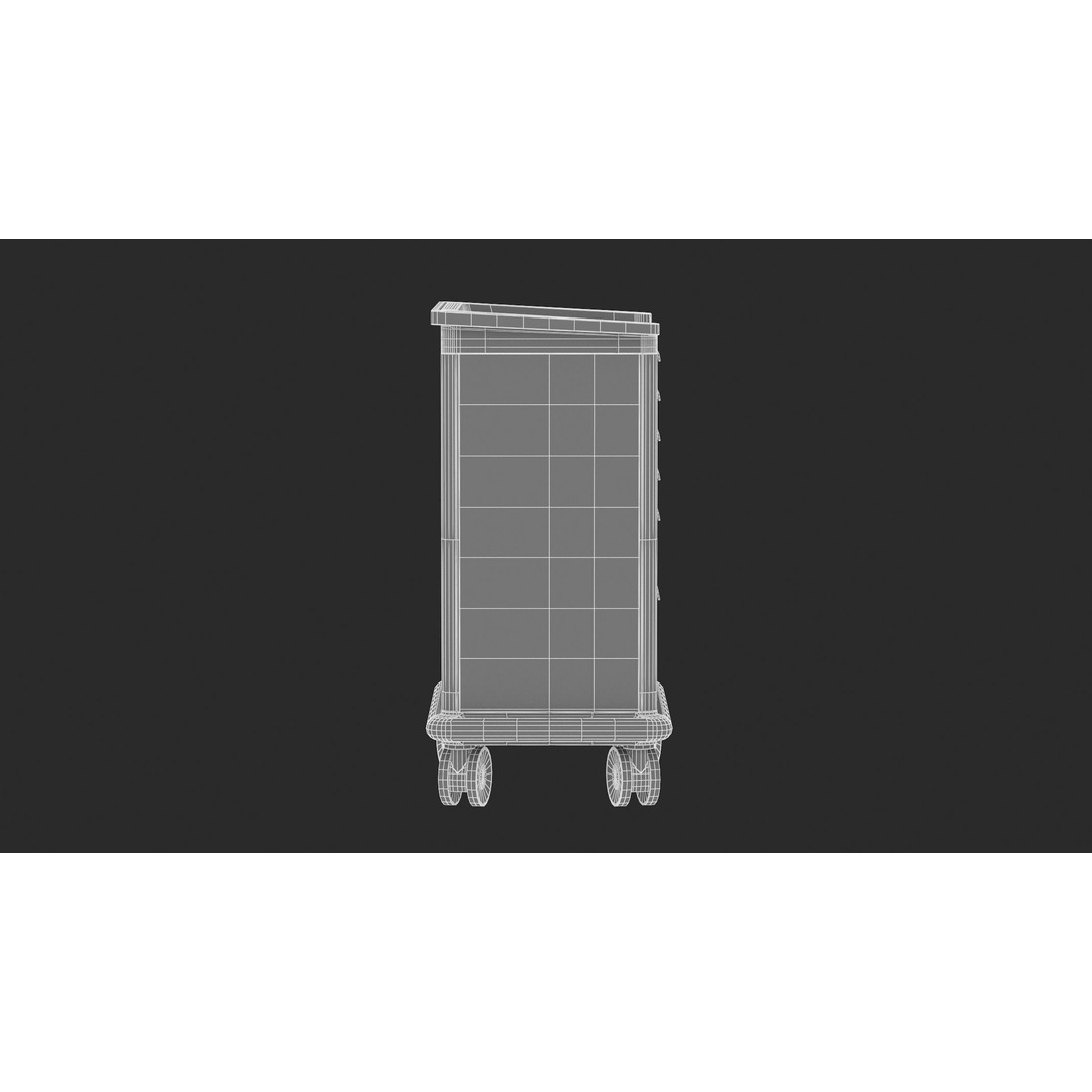Medical Cart 3D Model – Realistic PBR Asset for Game and Archviz - View 13