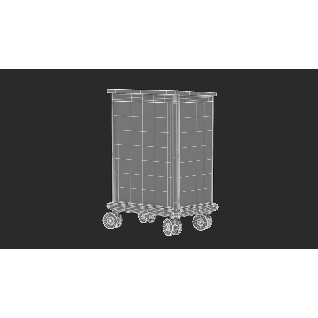 Medical Cart 3D Model – Realistic PBR Asset for Game and Archviz - View 14