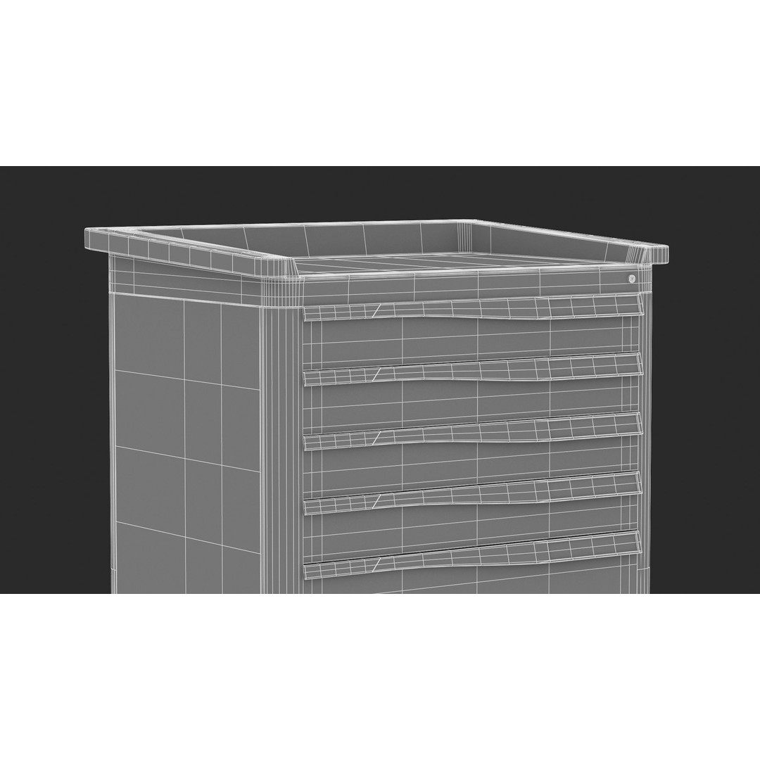 Medical Cart 3D Model – Realistic PBR Asset for Game and Archviz - View 17