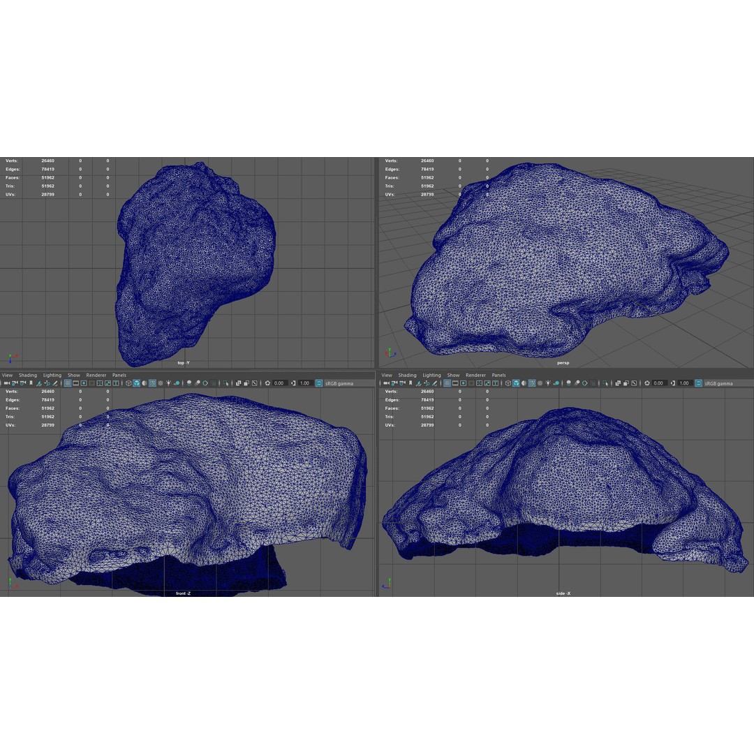 Moss Rock 3D Model – Low Poly Nature Asset, FBX, OBJ, Blender - View 18