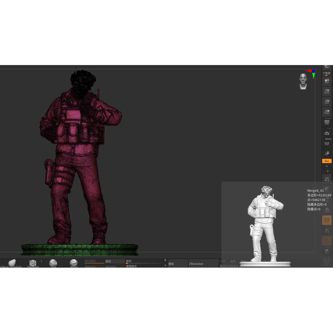 Mechanical Warrior 3D Model – High Poly Cyborg for 3D Printing, OBJ, FBX