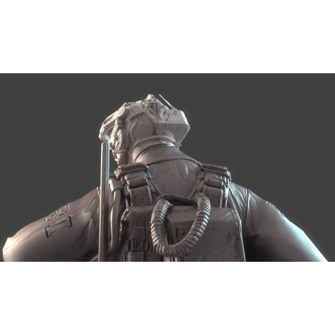 Mechanical Warrior 3D Model – High Poly Cyborg for 3D Printing, OBJ, FBX - View 12