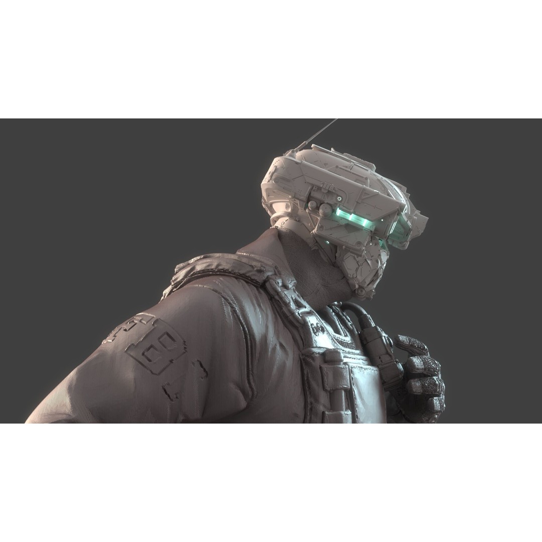 Mechanical Warrior 3D Model – High Poly Cyborg for 3D Printing, OBJ, FBX - View 16