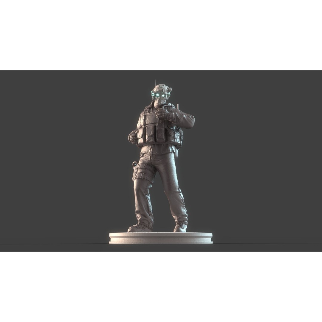 Mechanical Warrior 3D Model – High Poly Cyborg for 3D Printing, OBJ, FBX - View 17