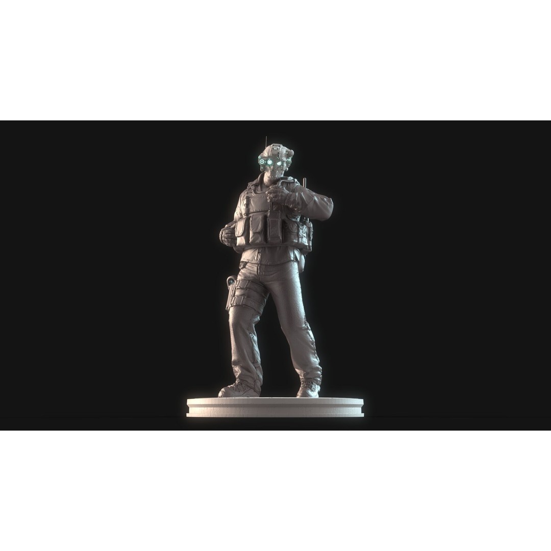 Mechanical Warrior 3D Model – High Poly Cyborg for 3D Printing, OBJ, FBX - View 21