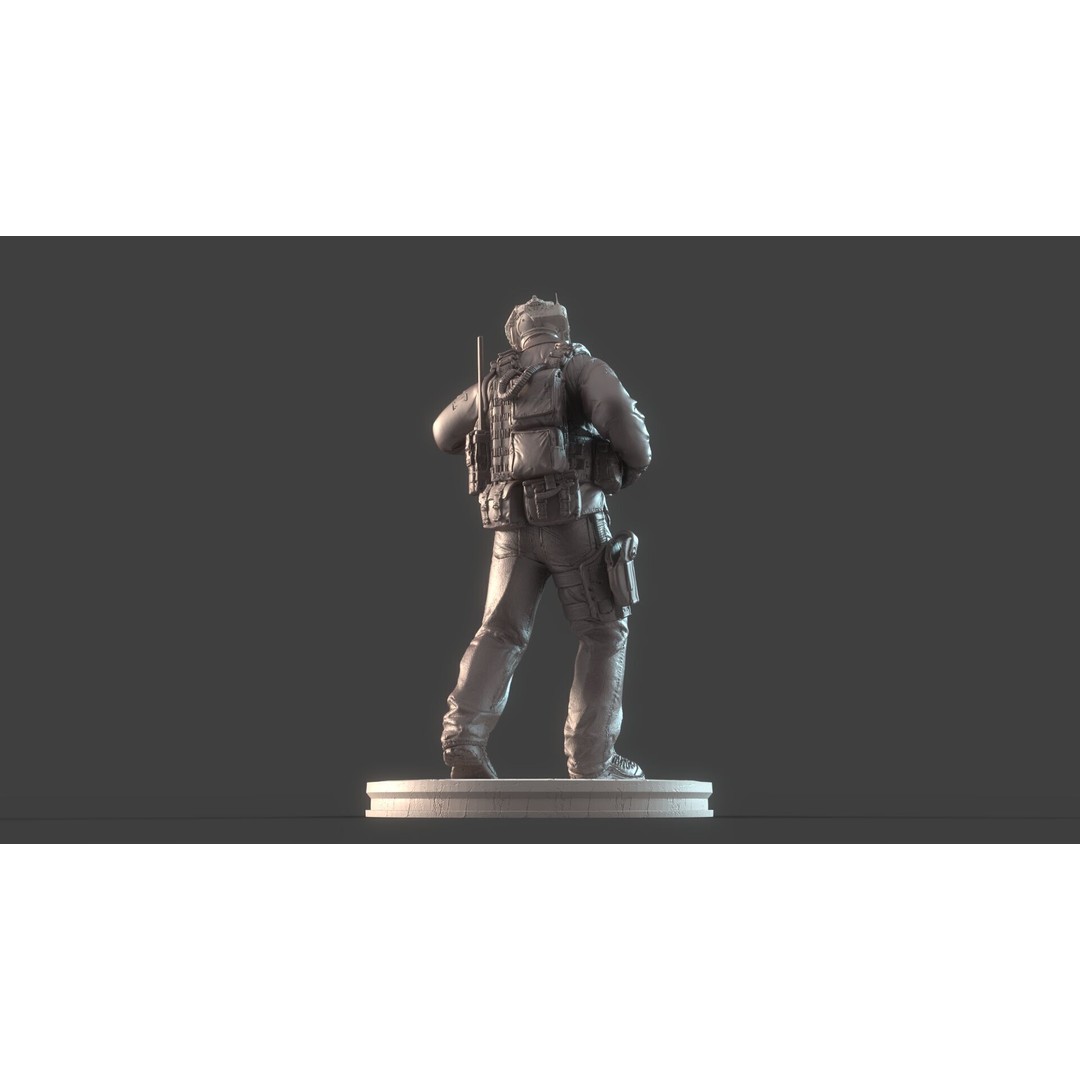 Mechanical Warrior 3D Model – High Poly Cyborg for 3D Printing, OBJ, FBX - View 24