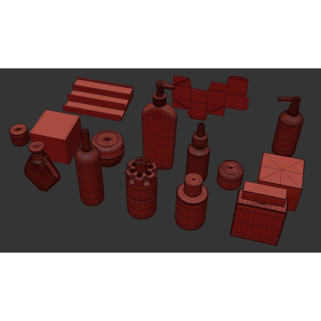 15 Bottles 3D Model – High Poly Product Pack, FBX, Blender