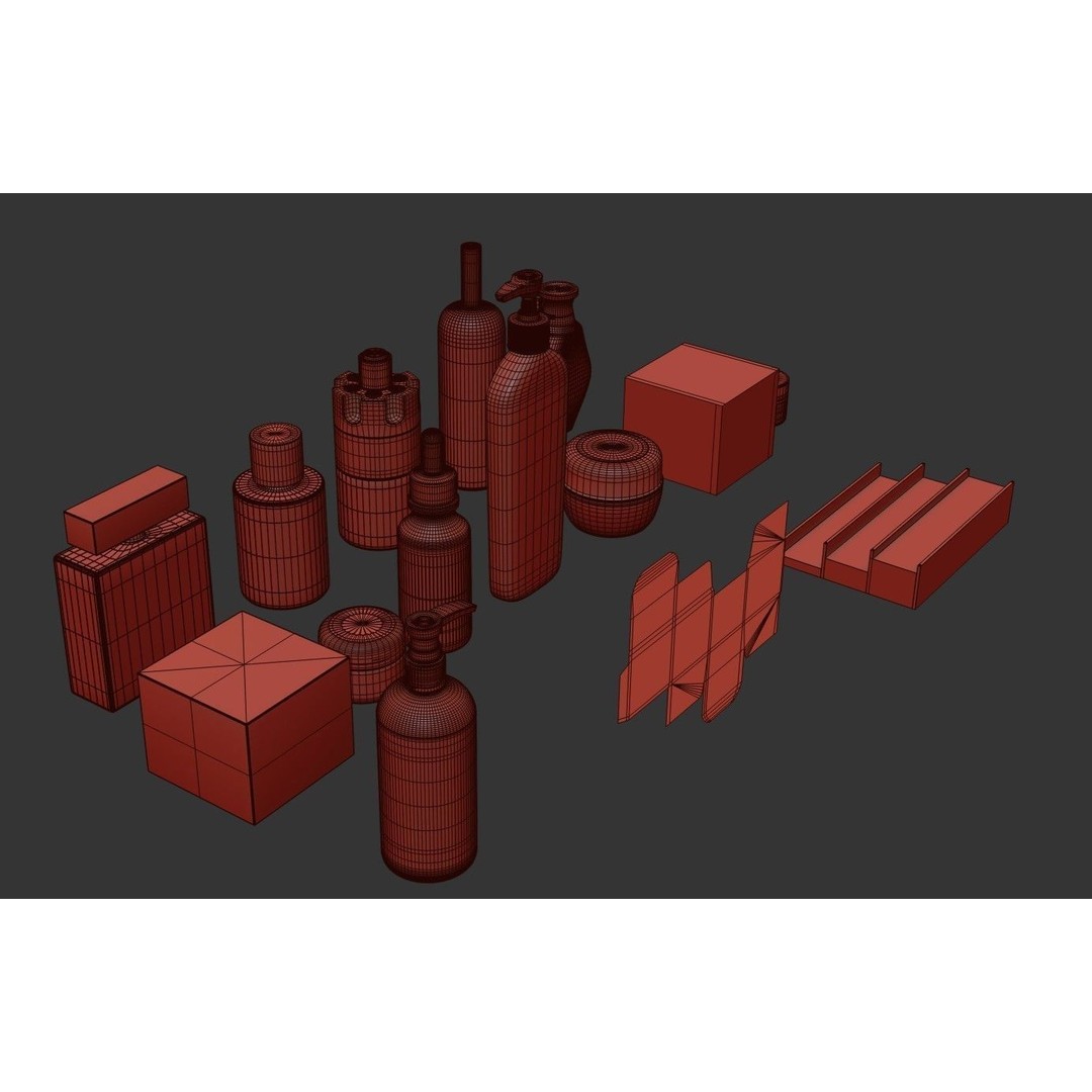 15 Bottles 3D Model – High Poly Product Pack, FBX, Blender - View 13