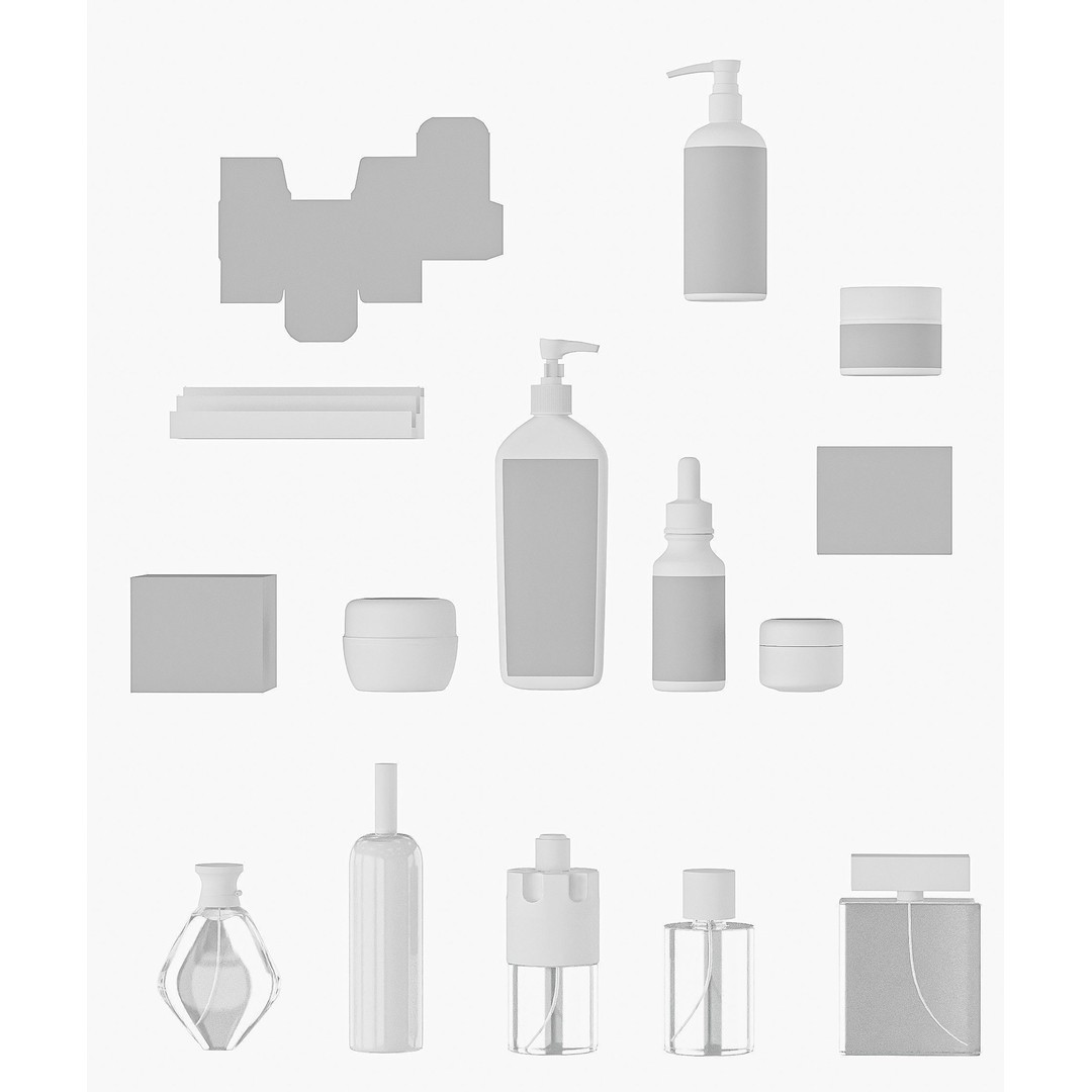 15 Bottles 3D Model – High Poly Product Pack, FBX, Blender - View 5
