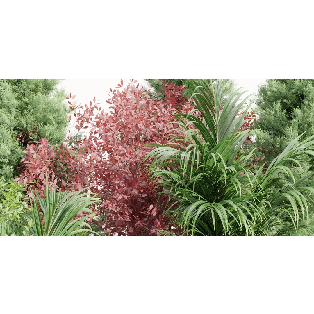 Garden Collection 3D Model – PBR Landscape Asset, Blender, FBX, OBJ - View 5