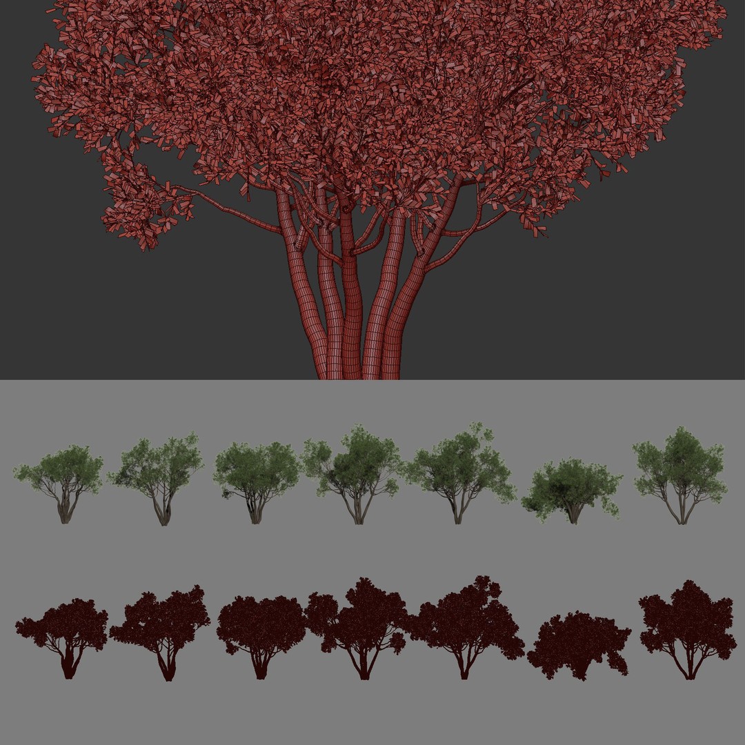 Outdoor Plants 3D Model – PBR Bush Collection, FBX & OBJ - View 5