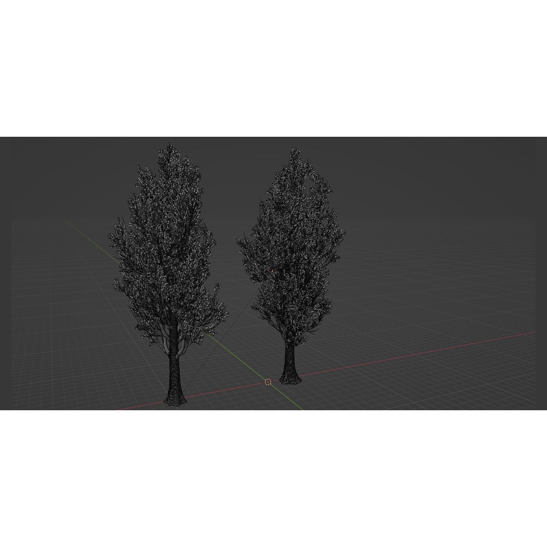 Poplar Trees 3D Model – High Poly PBR Asset for Blender, FBX, OBJ - View 7