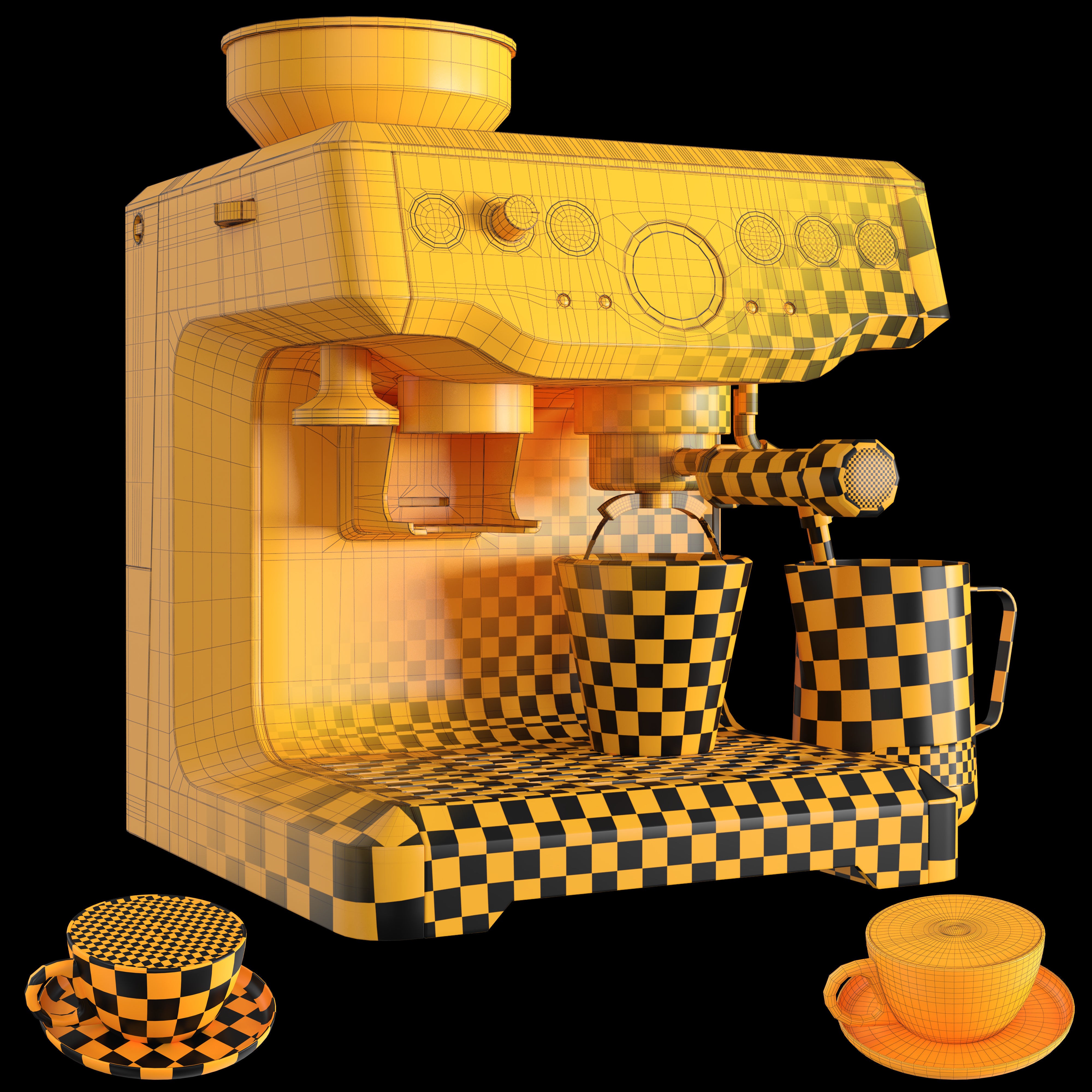 Sage Espresso Machine - Low-Poly Game-Ready 3D Model