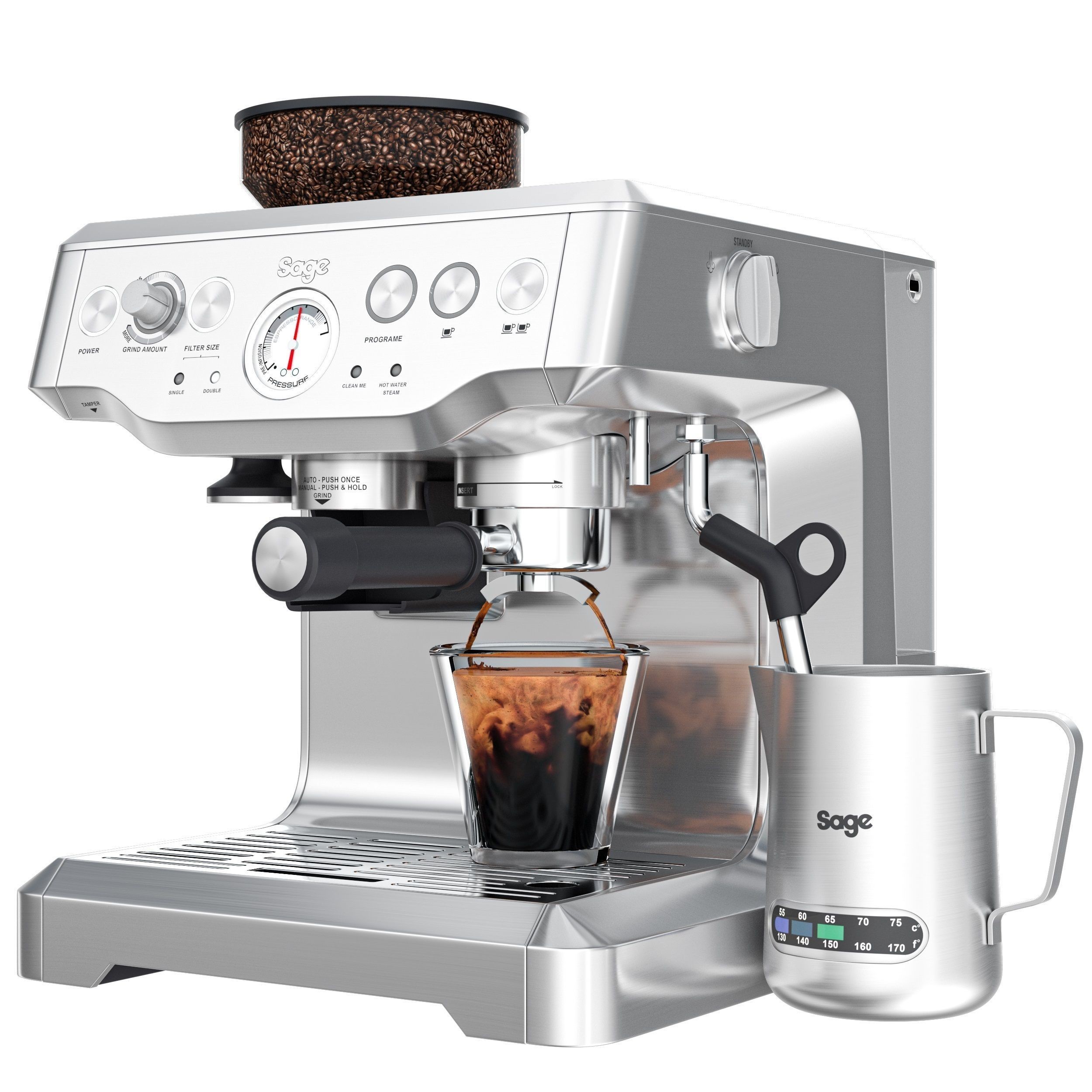 Sage Espresso Machine - Low-Poly Game-Ready 3D Model - View 10