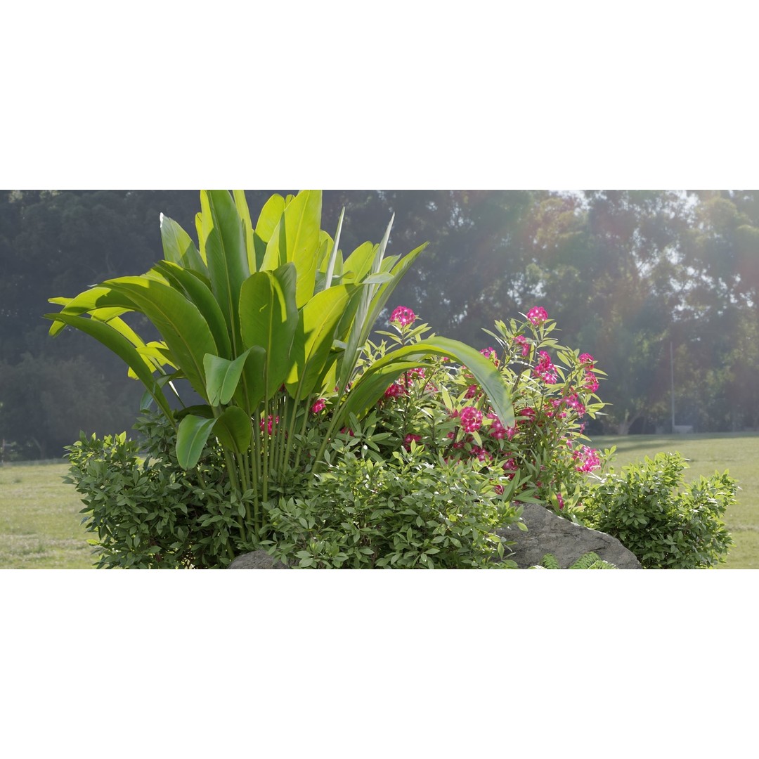 Outdoor Garden Plants Collection 3D Model – Blender, PBR Textures, Game Ready - View 6