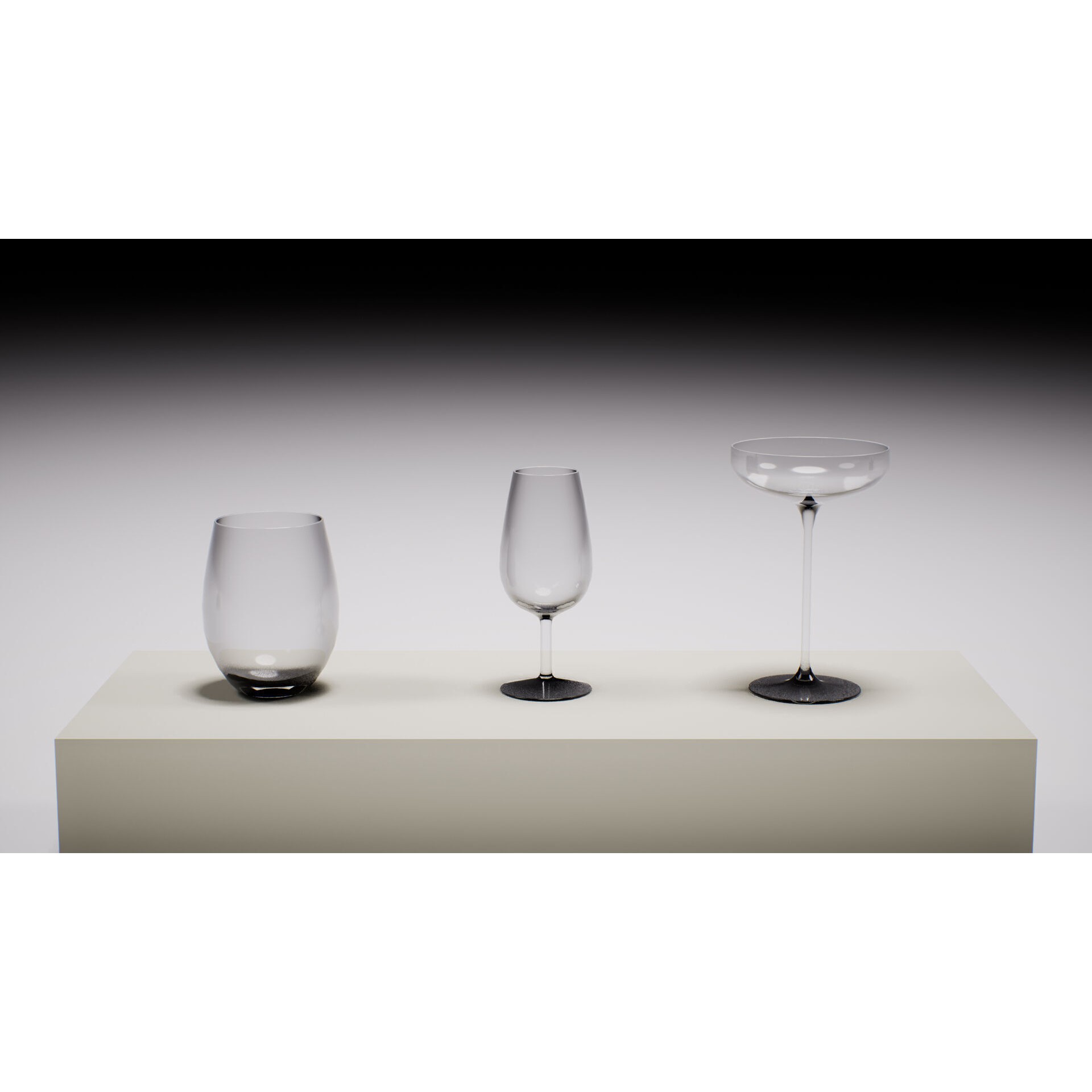 Wine Glassware Pack - Low-Poly Game-Ready 3D Model - View 6