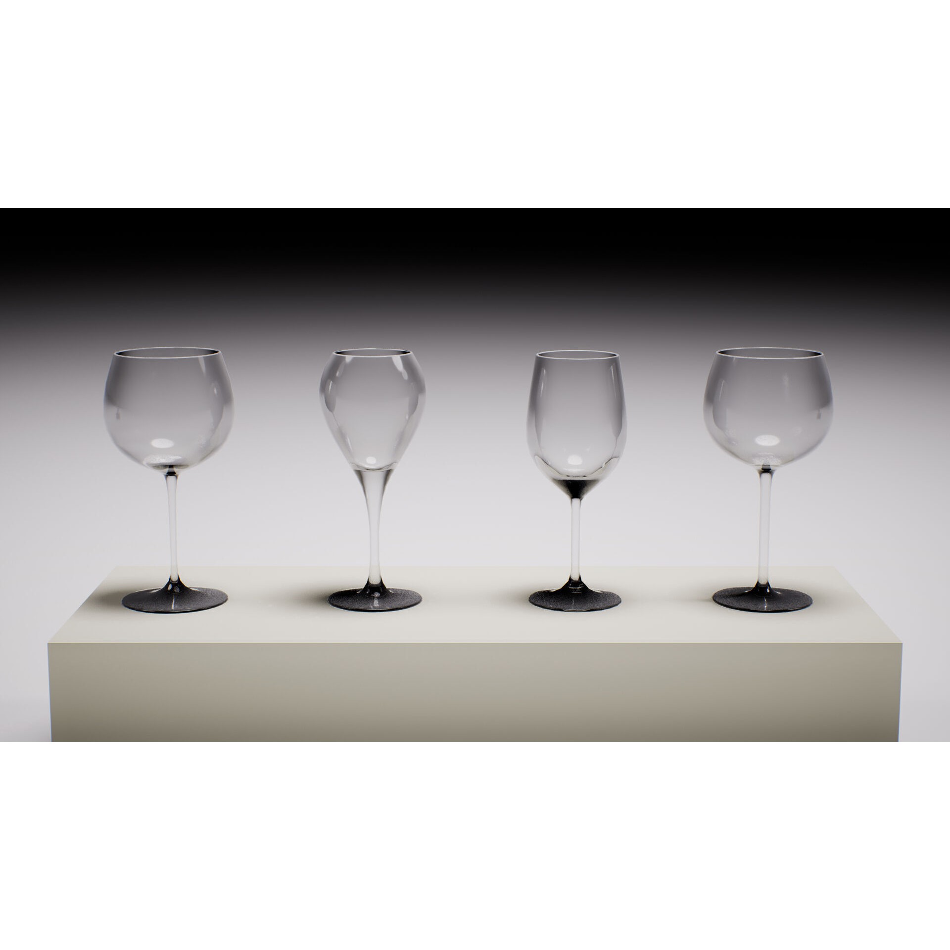 Wine Glassware Pack - Low-Poly Game-Ready 3D Model - View 7