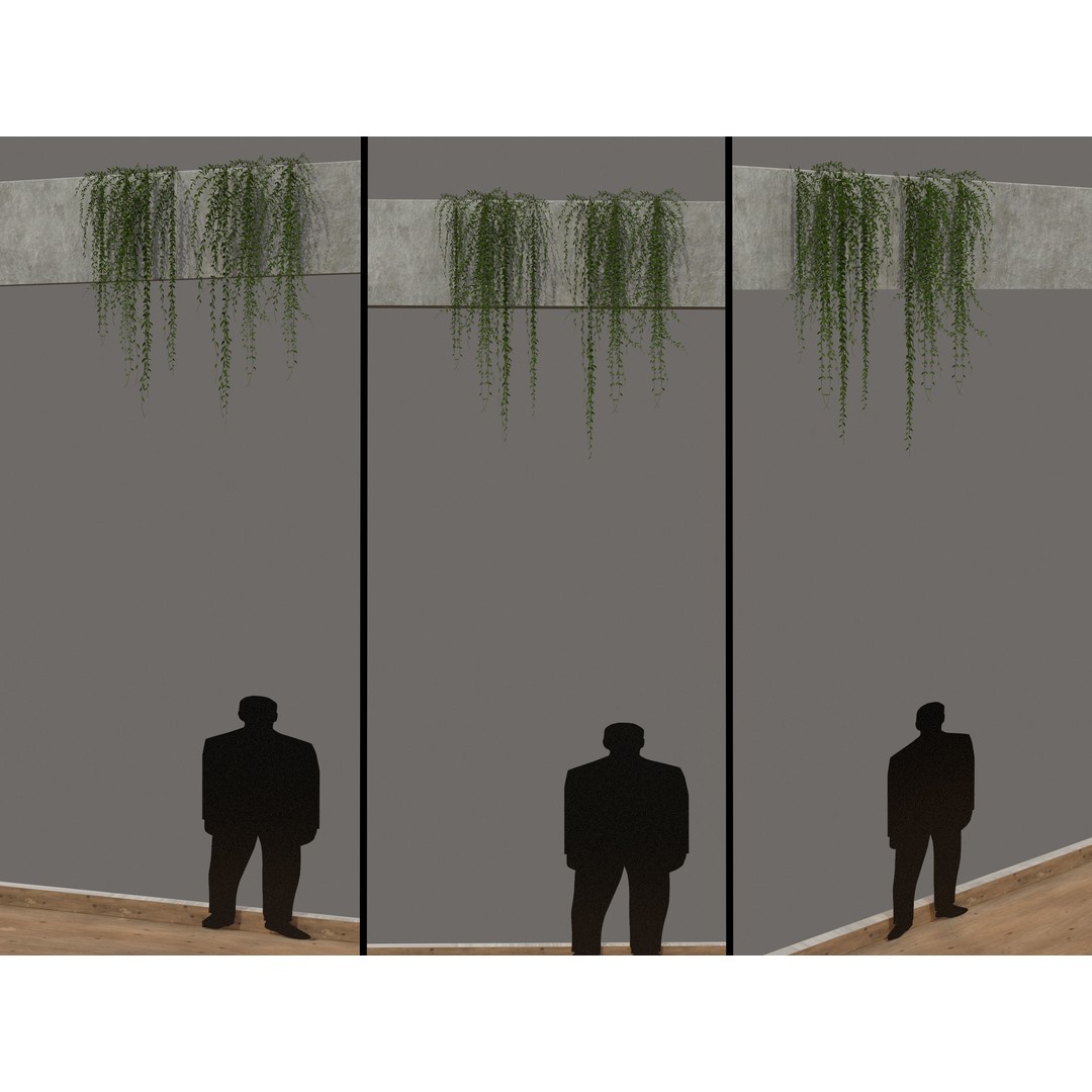 Curtain Creeper Plants 3D Model – Low Poly Vegetation for Games, FBX