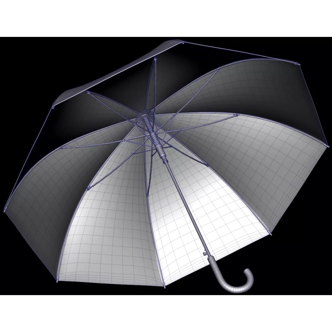 Umbrellas 3D Model – Low Poly Collection for Games and Animation - View 18