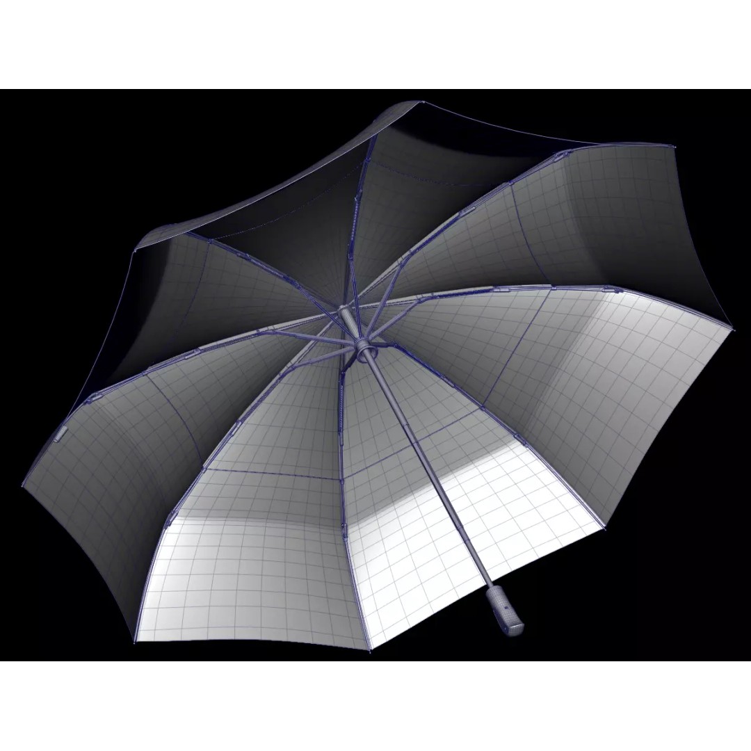 Umbrellas 3D Model – Low Poly Collection for Games and Animation - View 6