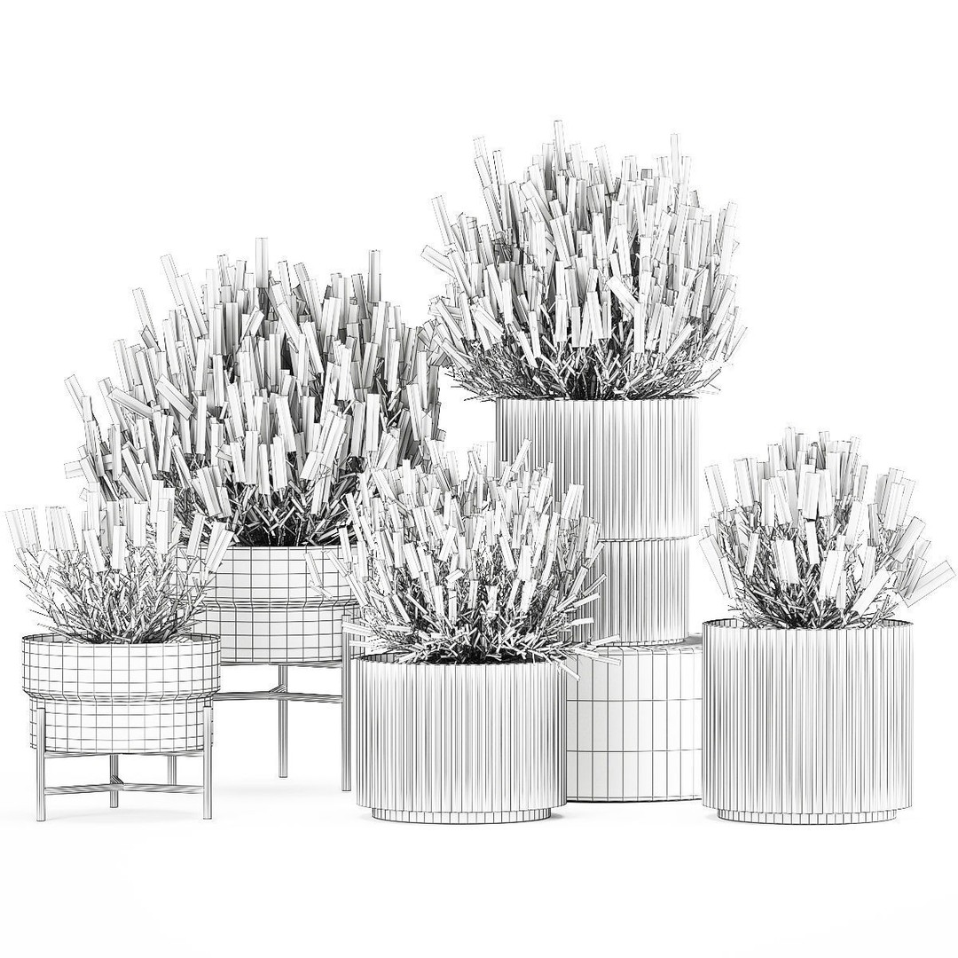Lavender and Salvia Flower Bushes 3D Model – PBR Game-Ready Asset, FBX